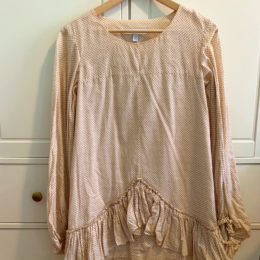 Karen Walker Polkadot Bell Sleeve Top(mini dress)